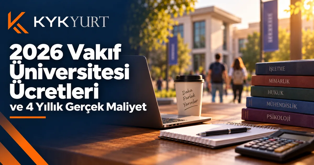 Vakıf Üniversitesi Ücretleri: 4 Yıllık Maliyet Planı 2026
